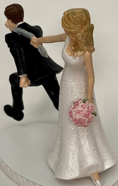 Wedding Cake Topper Detroit Lions Football Themed One-of-a-Kind Humorous Groom's Cake Top Sports Fans Unique Funny Bridal Shower Gift Idea