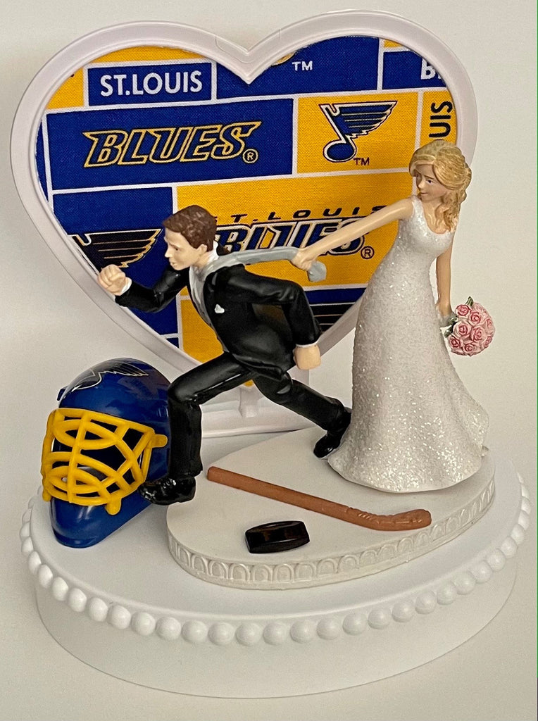 Wedding Cake Topper St. Louis Blues Hockey Themed Beautiful 