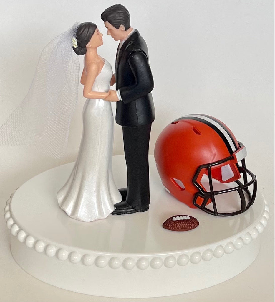 Wedding Cake Topper Cleveland Browns Football Themed Beautiful Short-H –