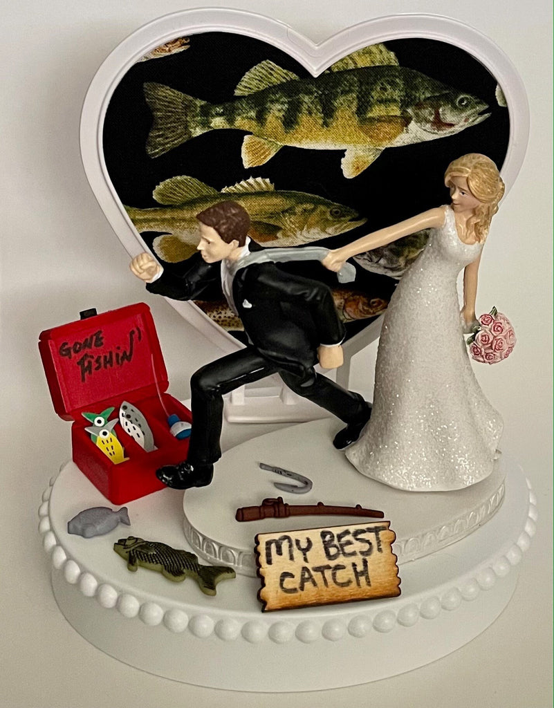 Fishing Wedding Cake Topper Mr&mrs Cake Topper Personalized - Etsy