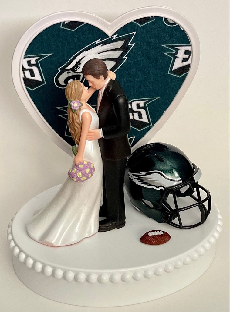 Wedding Cake Topper Philadelphia Eagles Football Themed Beautiful