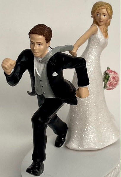 Wedding Cake Topper Chicago White Sox Baseball Themed Humorous Bride and Groom Chisox Sports Fan Funny Groom's Cake Top Bridal Shower Gift