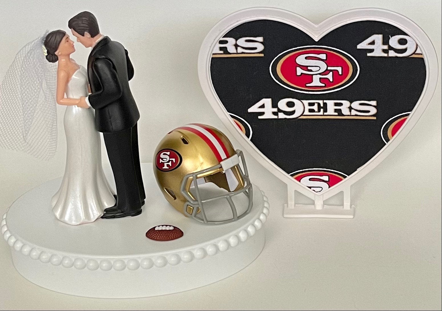 Wedding Cake Topper San Francisco 49ers Football Themed Pretty Short-H –